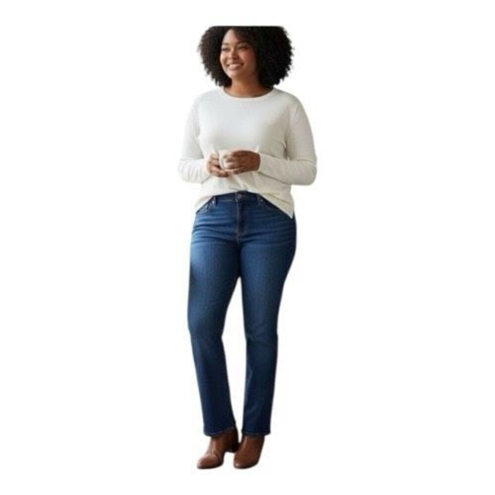 Levi’s Dark Blue Classic Bootcut Women Jeans Size 14 Stretch High Rise